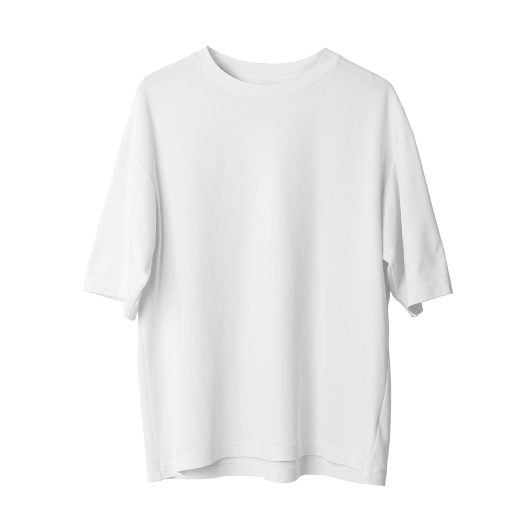 Oversize Basic T-shirt - Beyaz