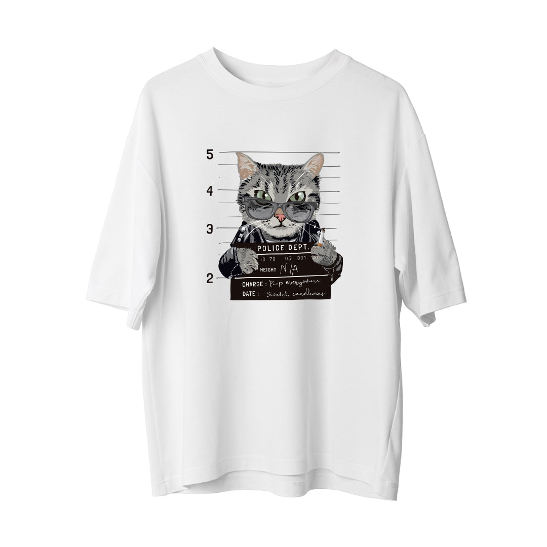Suçlu Kedi - Oversize T-Shirt
