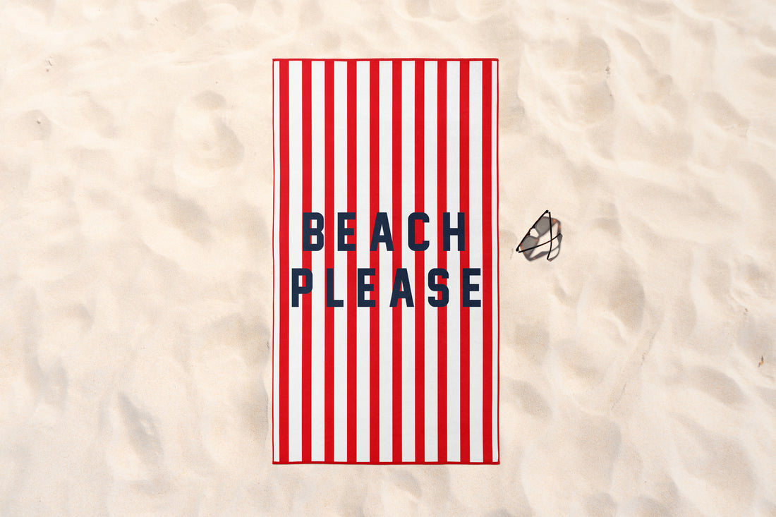 BEACH PLEASE RED LINE PLAJ HAVLUSU