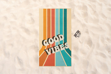 RENKLI GOOD VIBES PLAJ HAVLUSU