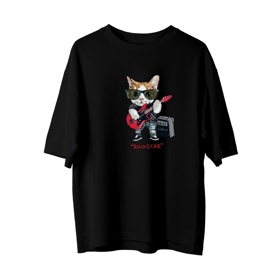 Rockstar Kedi - Oversize T-Shirt