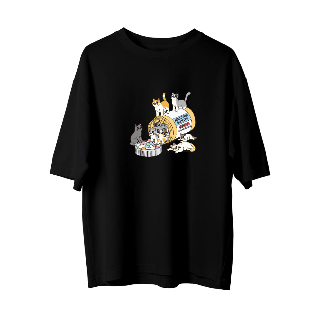 Cat Serotonin- Oversize T-Shirt