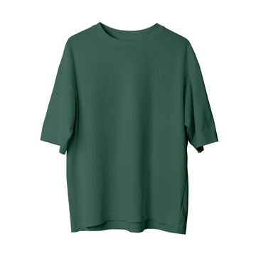 Oversize Basic T-shirt - Yeşil