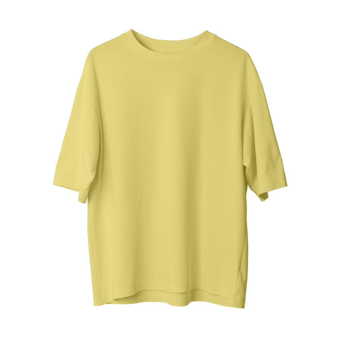 Oversize Basic T-shirt - Sarı