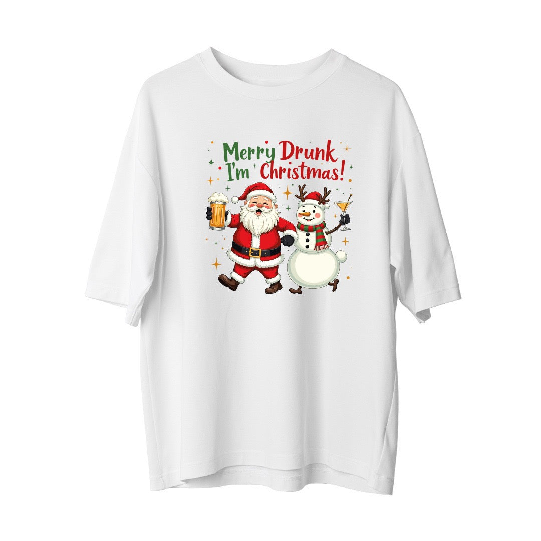 Merry Drunk I'm Christmas - Oversize T-Shirt