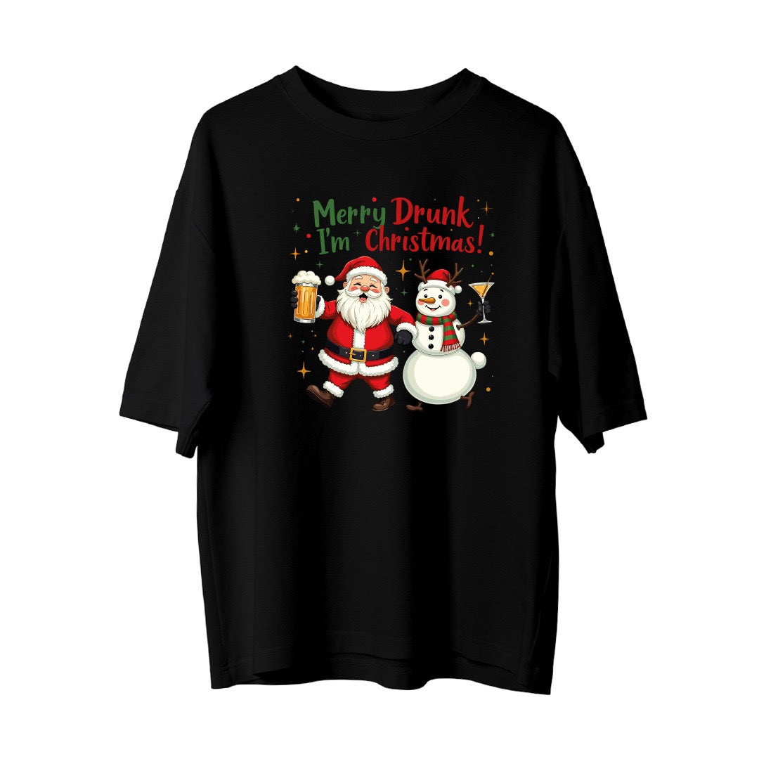 Merry Drunk I'm Christmas - Oversize T-Shirt