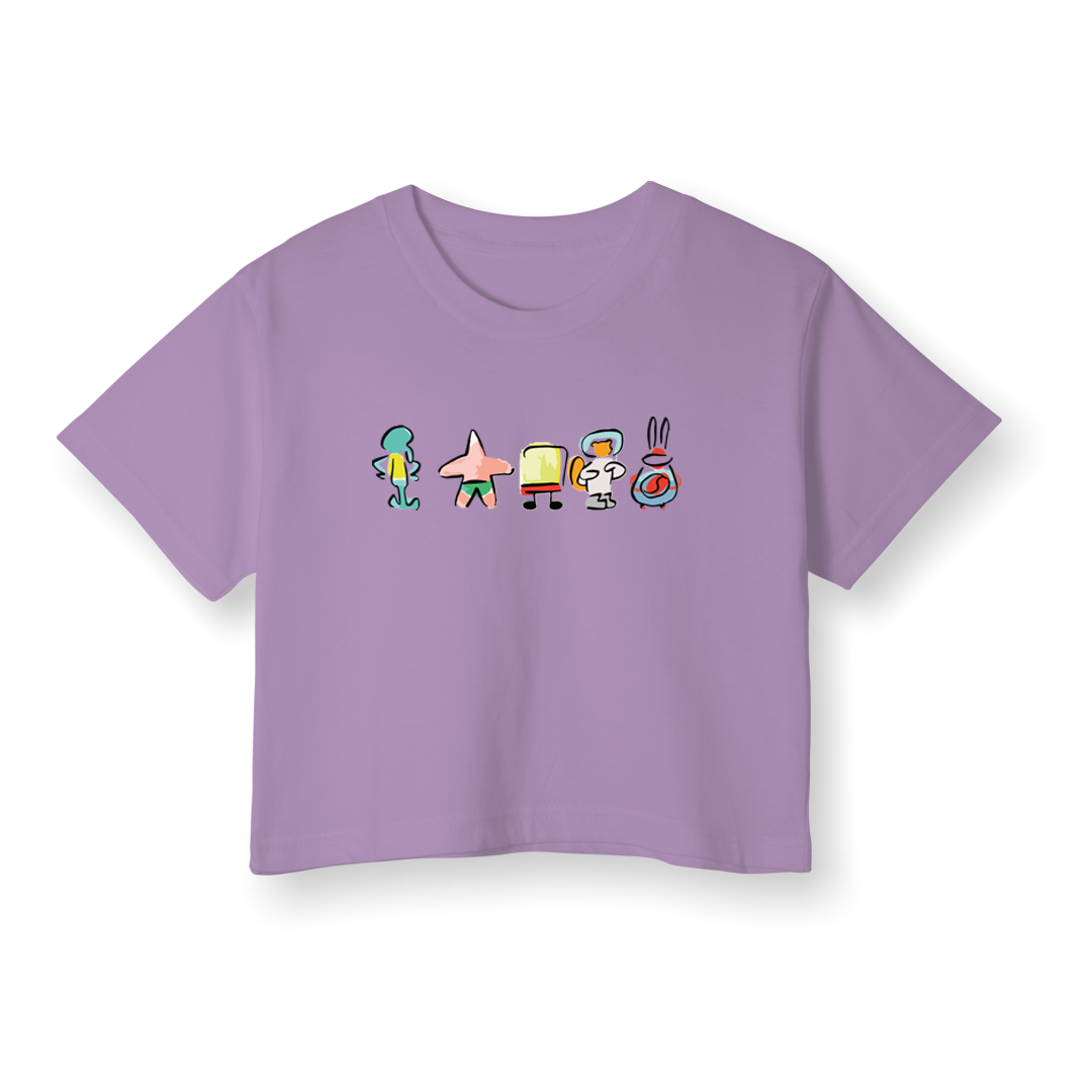 Sponge Family - Crop T-shirt