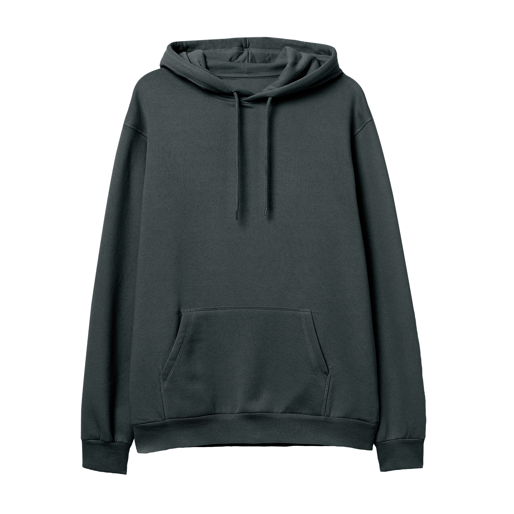 Premium Oversize Basic Hoodie - Gri