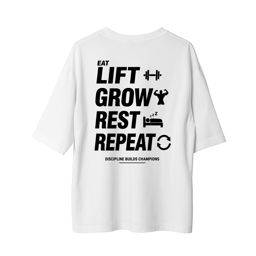 Lift Grow Rest Repeat - Oversize T-Shirt