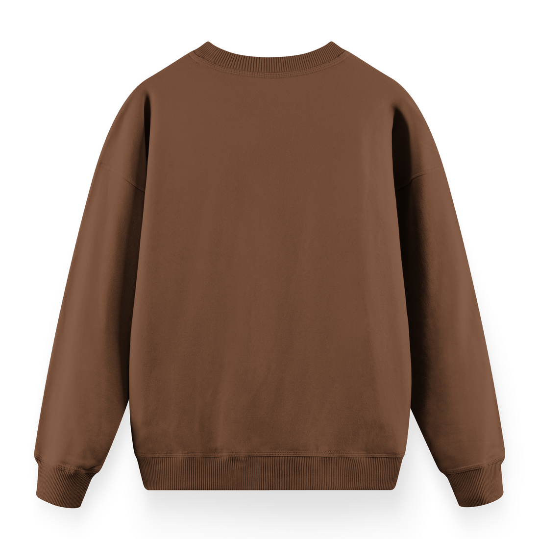 Premium Oversize Basic Sweatshirt - Kahverengi