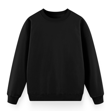 Premium Oversize Basic Sweatshirt - Siyah