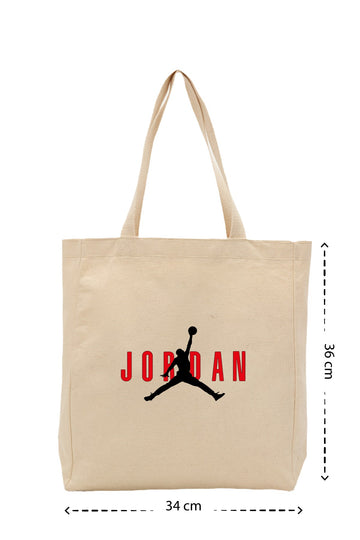 Air Jordan - Kanvas Çanta - Krem