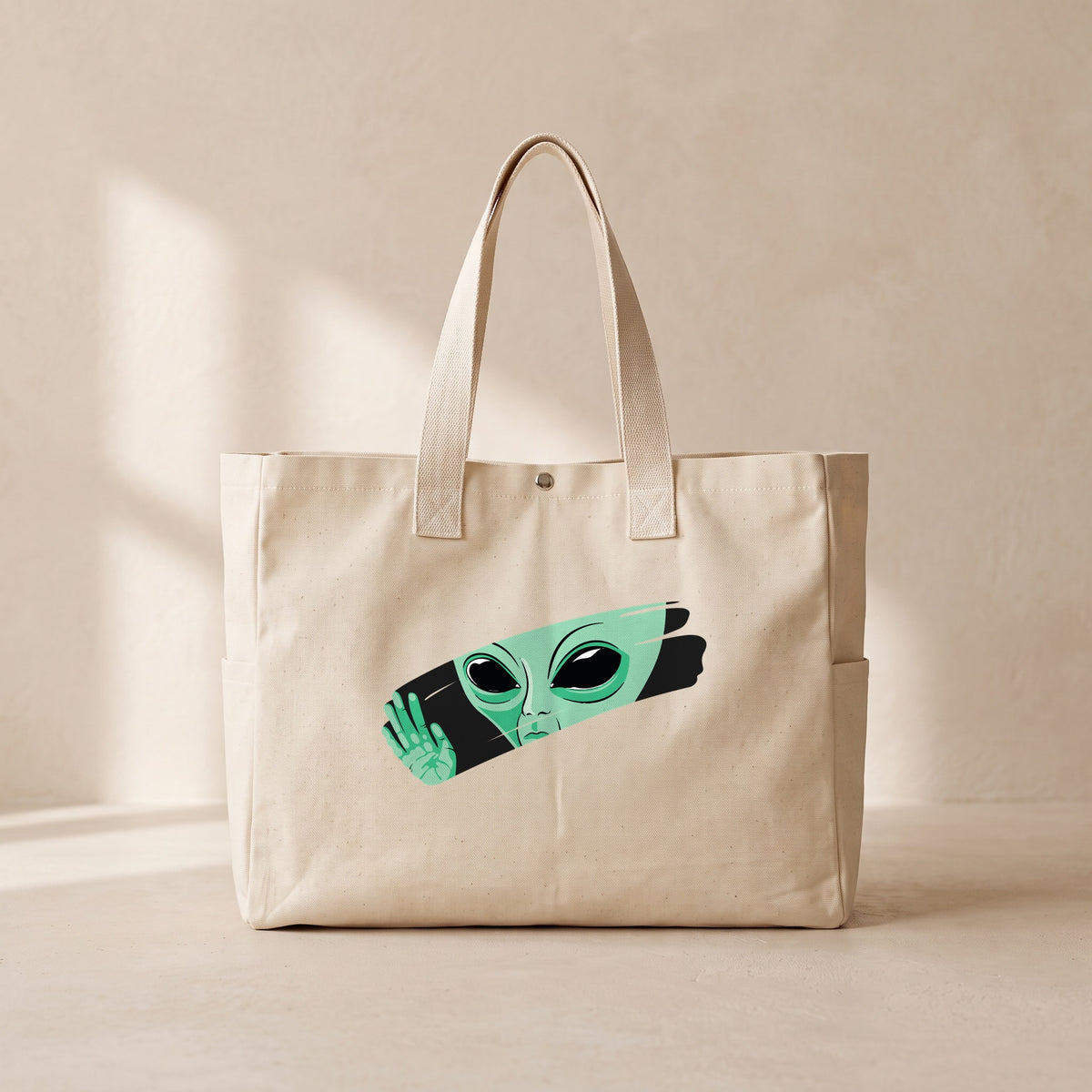 Alien - Çıtçıtlı Tote Bag