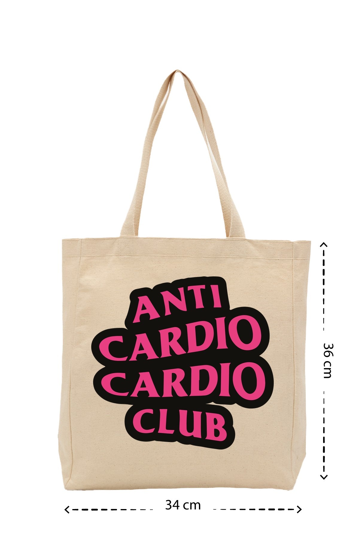 Anti Cardio - Kanvas Çanta - Krem