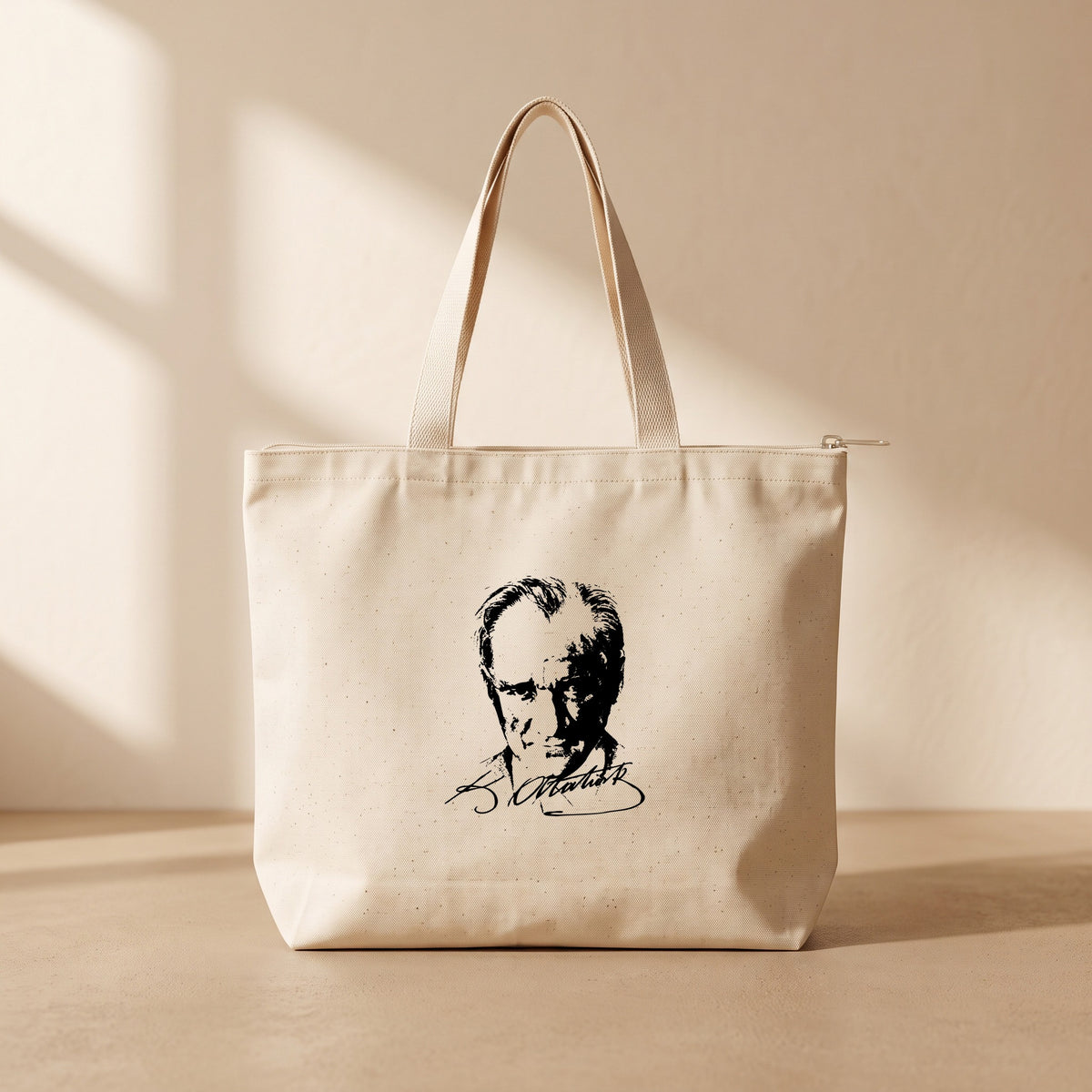 Atatürk 2 - Fermuarlı Tote Bag