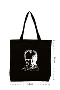 Atatürk 2 - Kanvas Çanta - Siyah