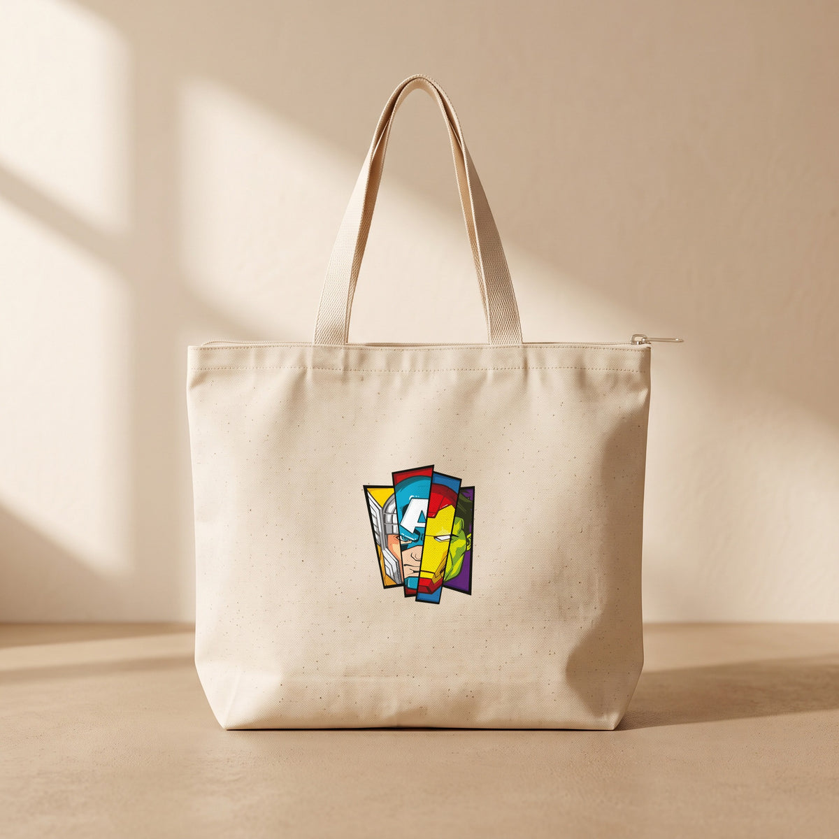 Avengers Mix - Fermuarlı Tote Bag