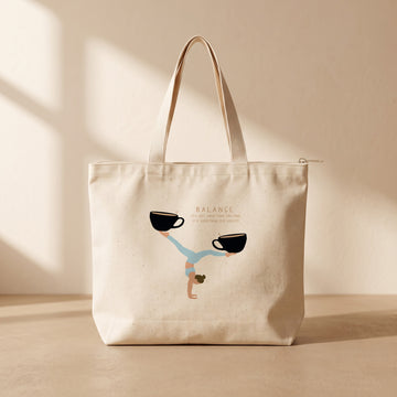 Balance - Fermuarlı Tote Bag