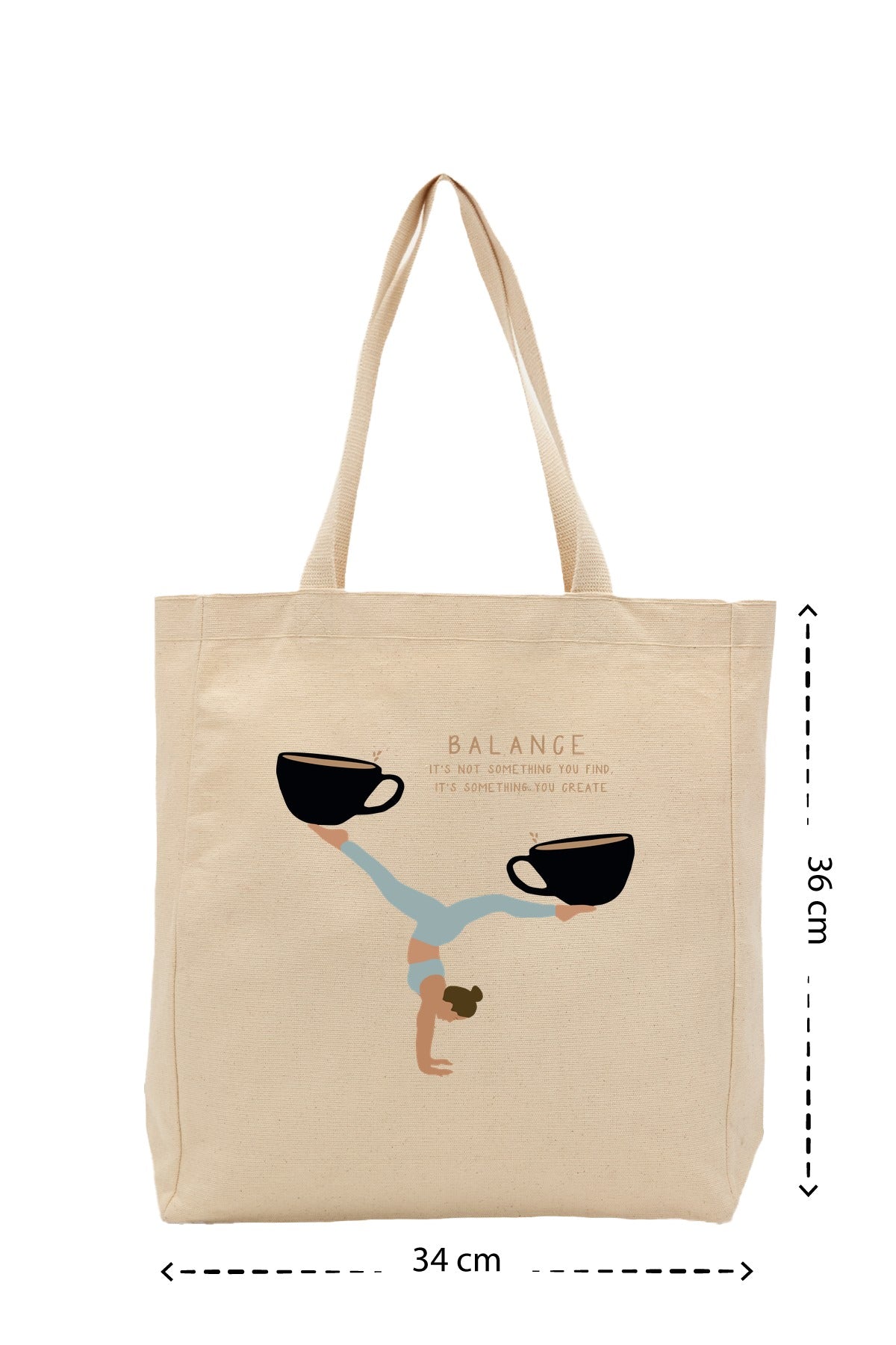Balance - Kanvas Çanta - Krem