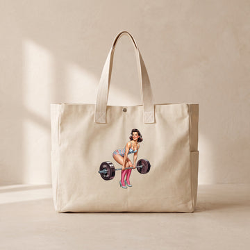 Barbell Belle - Çıtçıtlı Tote Bag