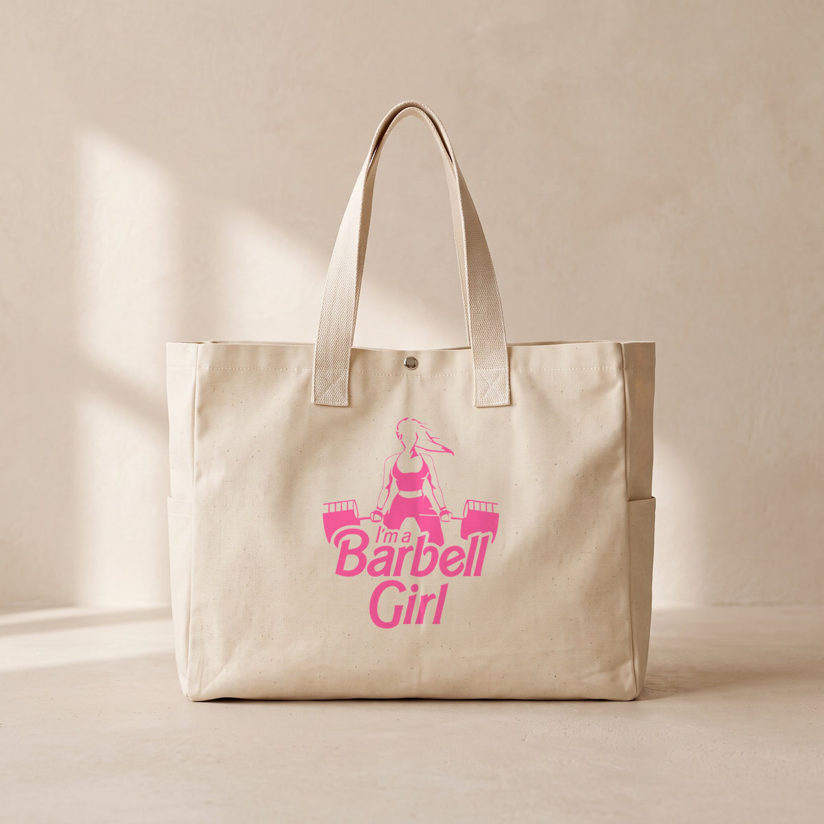 Barbell Girl - Çıtçıtlı Tote Bag