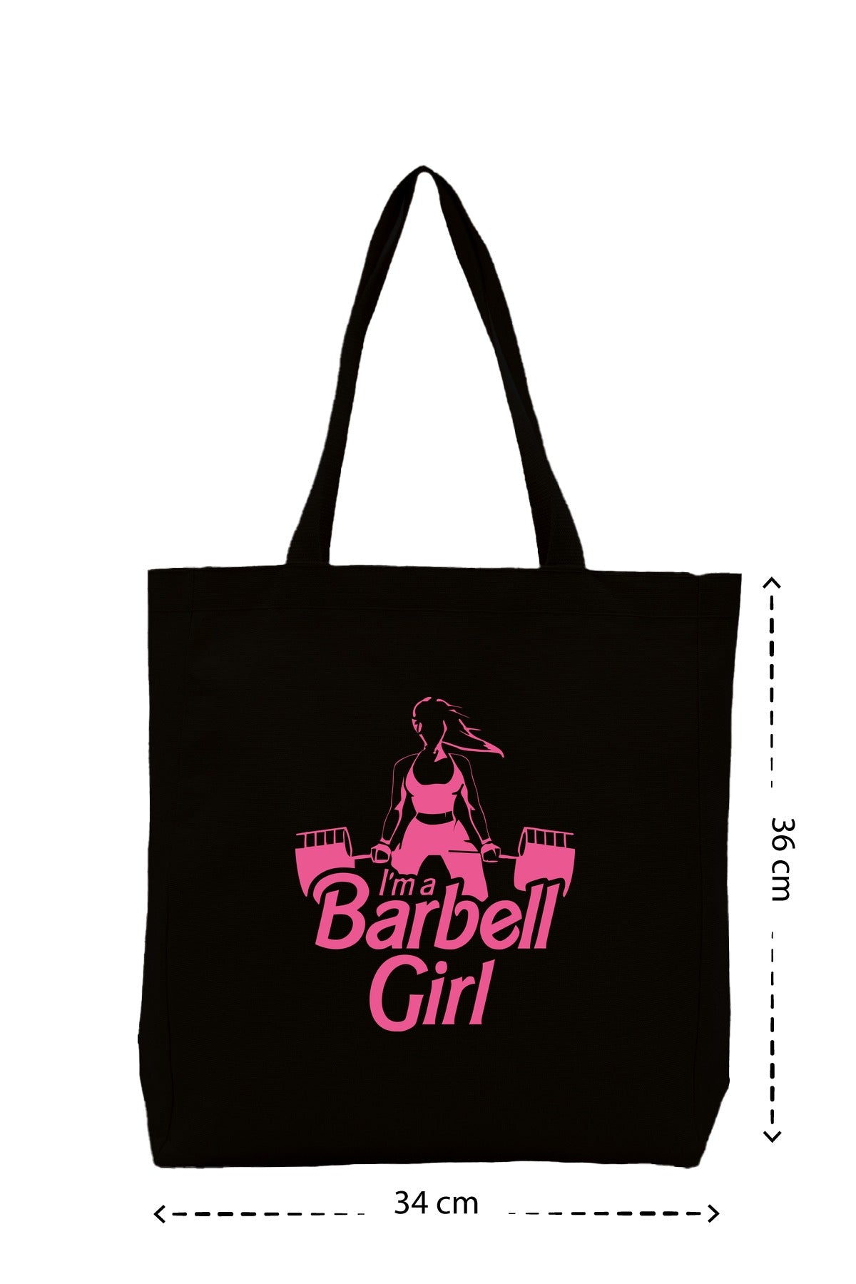 Barbell Girl - Kanvas Çanta - Siyah