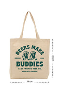 Beer Buddies - Kanvas Çanta - Krem