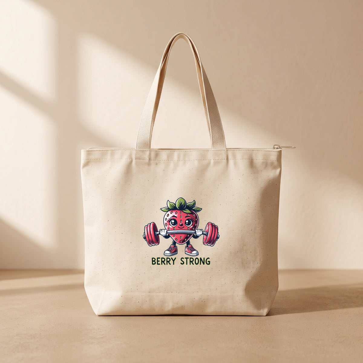 Berry Strong - Fermuarlı Tote Bag