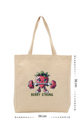 Berry Strong - Kanvas Çanta - Krem