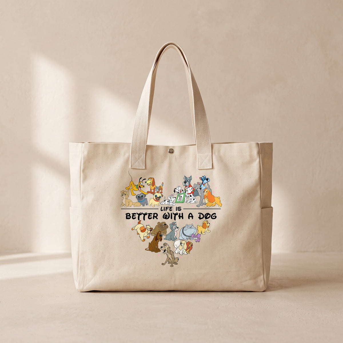 Better With a Dog - Çıtçıtlı Tote Bag