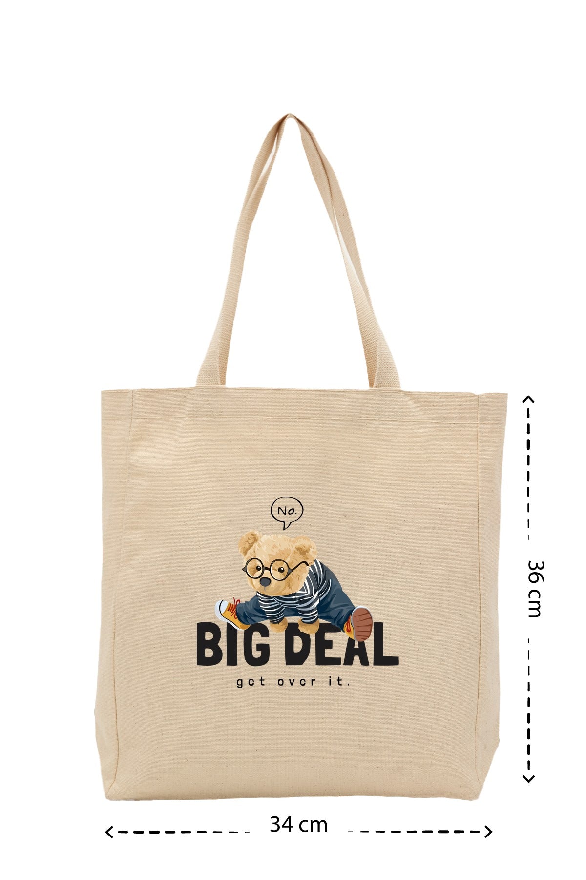 Big Deal - Kanvas Çanta - Krem