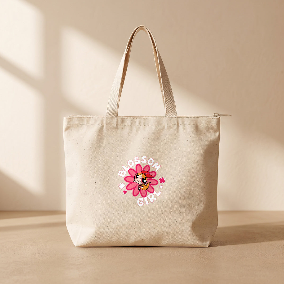 Blossom Girl - Fermuarlı Tote Bag
