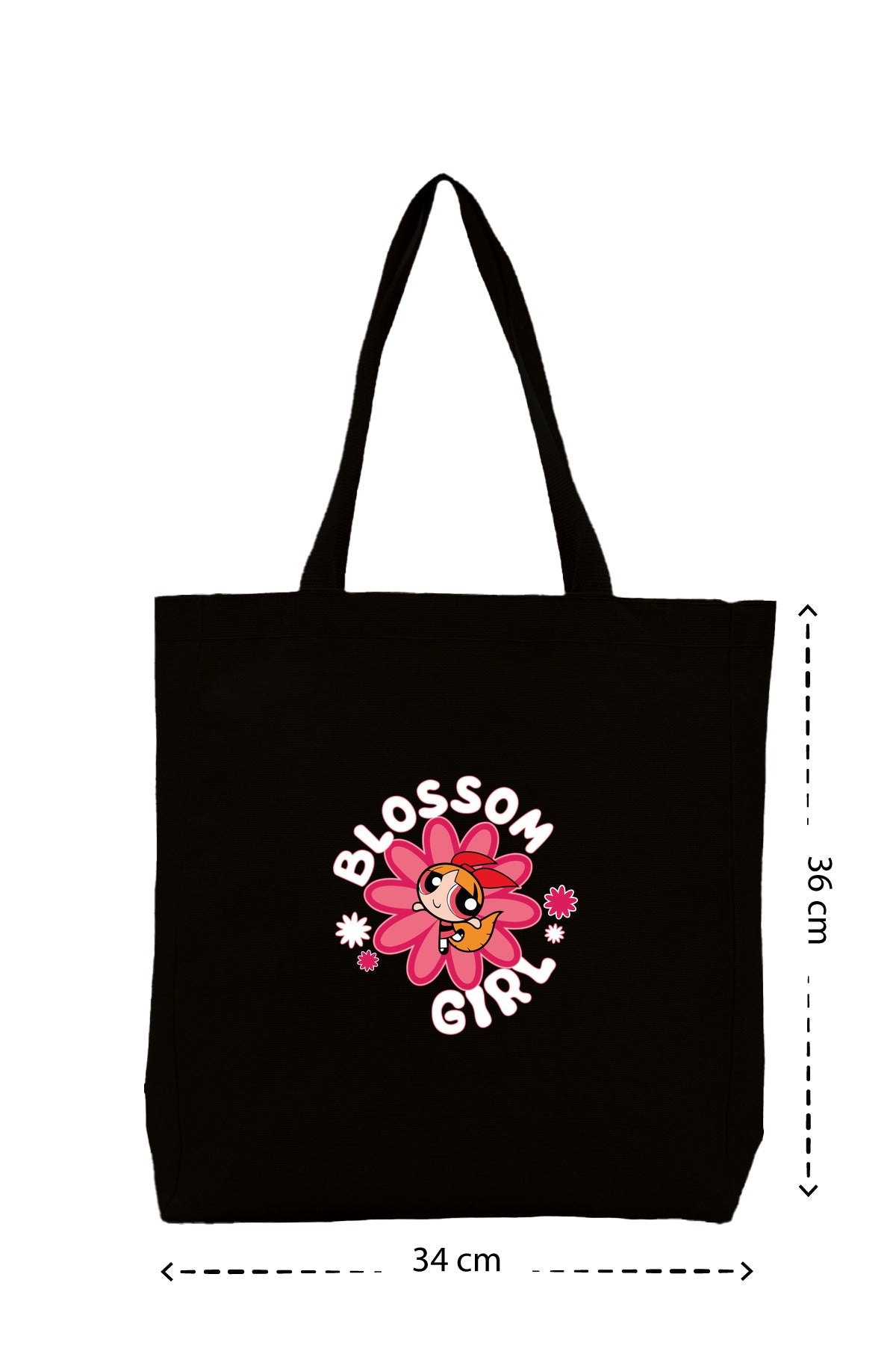 Blossom Girl - Kanvas Çanta - Siyah
