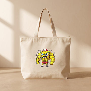 Bob Workout - Fermuarlı Tote Bag
