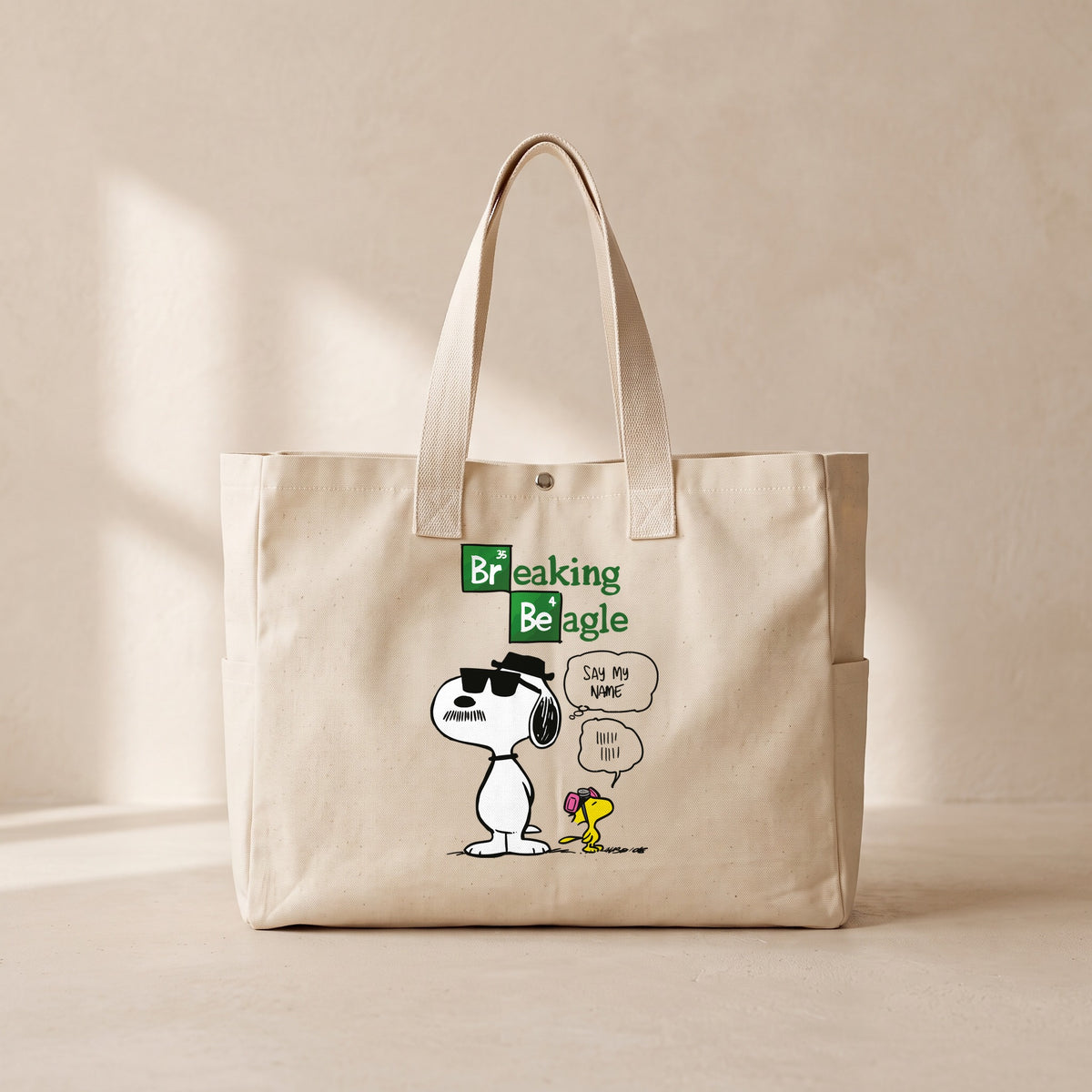 Breaking Beagle - Çıtçıtlı Tote Bag