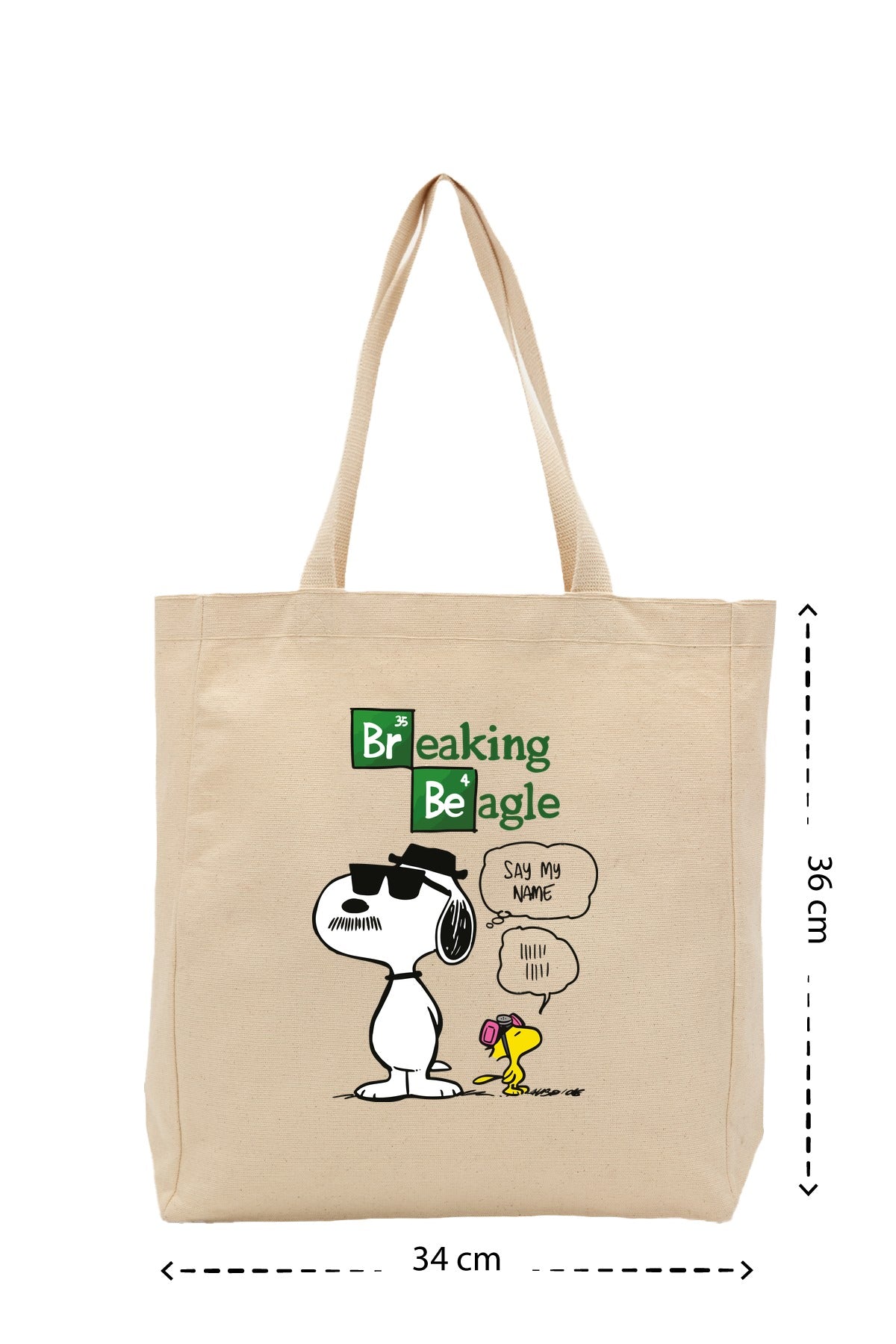 Breaking Beagle - Kanvas Çanta - Krem