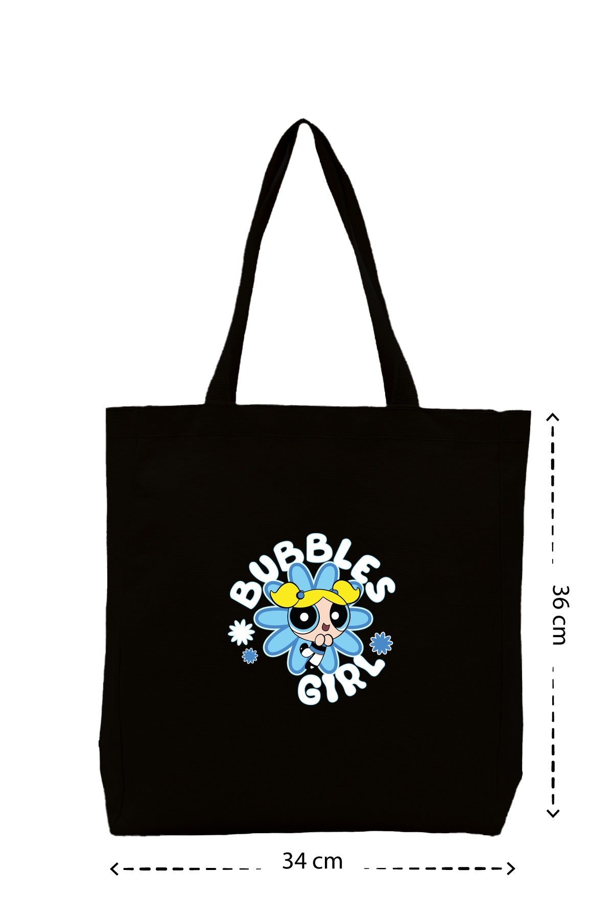 Bubbles Girl - Kanvas Çanta - Siyah