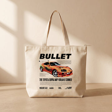 Bullet - Fermuarlı Tote Bag