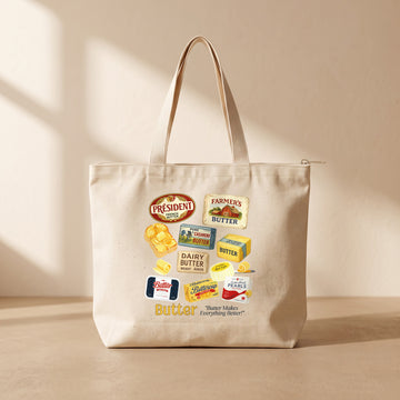 Butter - Fermuarlı Tote Bag
