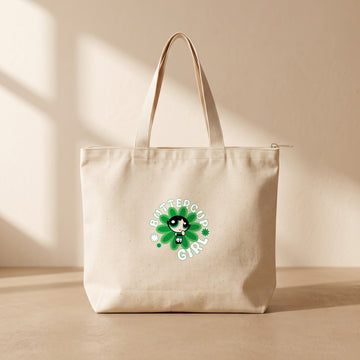 Buttercup Girl - Fermuarlı Tote Bag