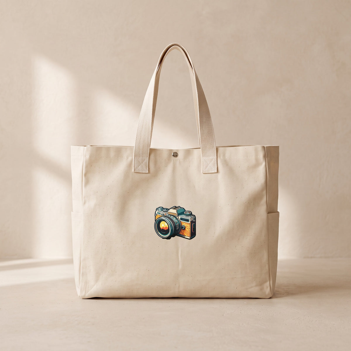 Camera - Çıtçıtlı Tote Bag