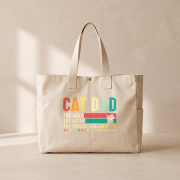 Cat Dad - Çıtçıtlı Tote Bag