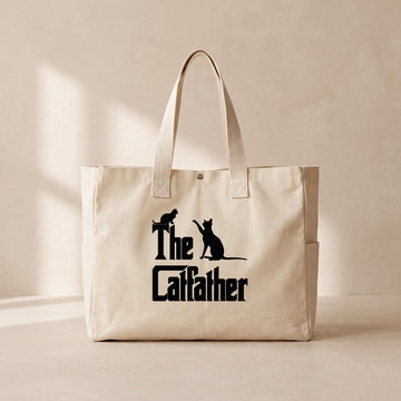 Cat Father - Çıtçıtlı Tote Bag