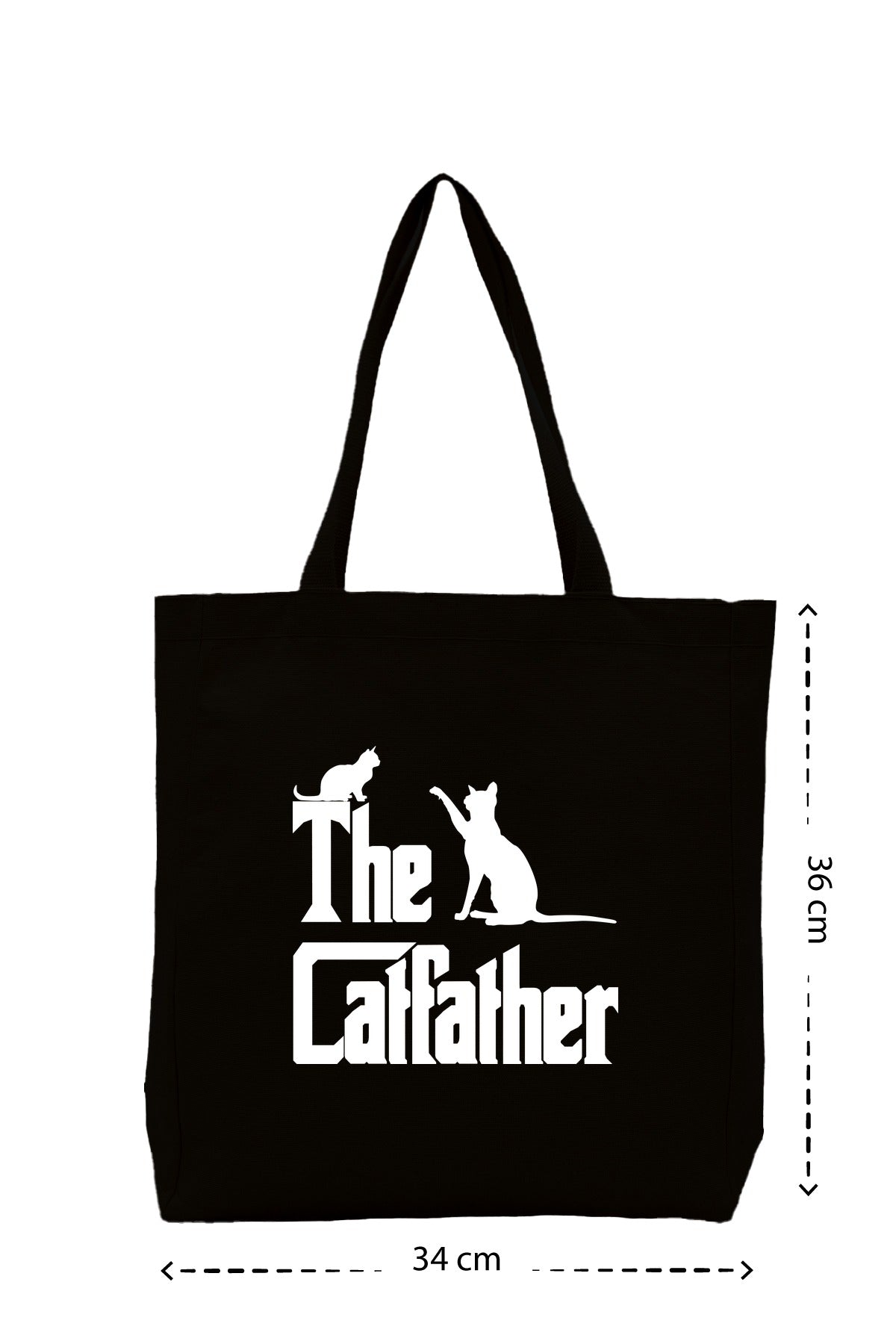 Cat Father - Kanvas Çanta - Siyah