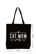 Cat Mom - Kanvas Çanta - Siyah
