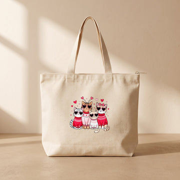 Cat Valentine - Fermuarlı Tote Bag
