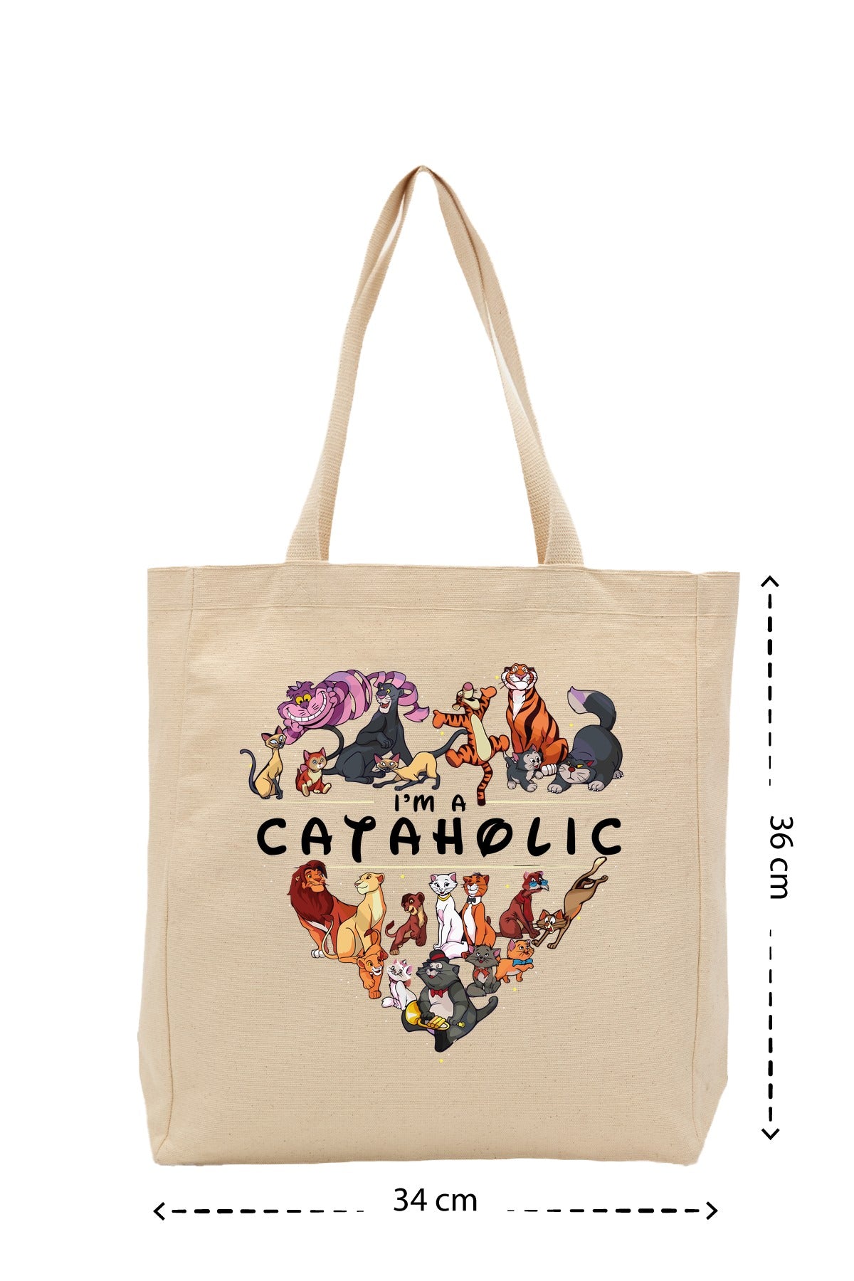 Cataholic - Kanvas Çanta - Krem