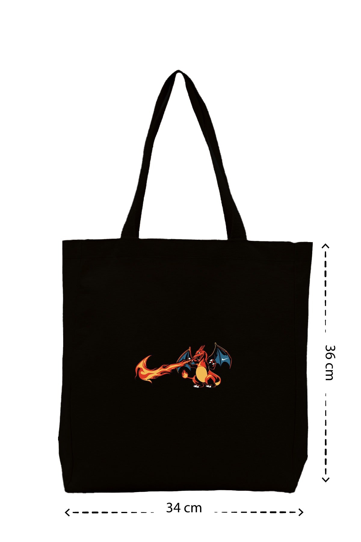 Charizard Nike - Kanvas Çanta - Siyah