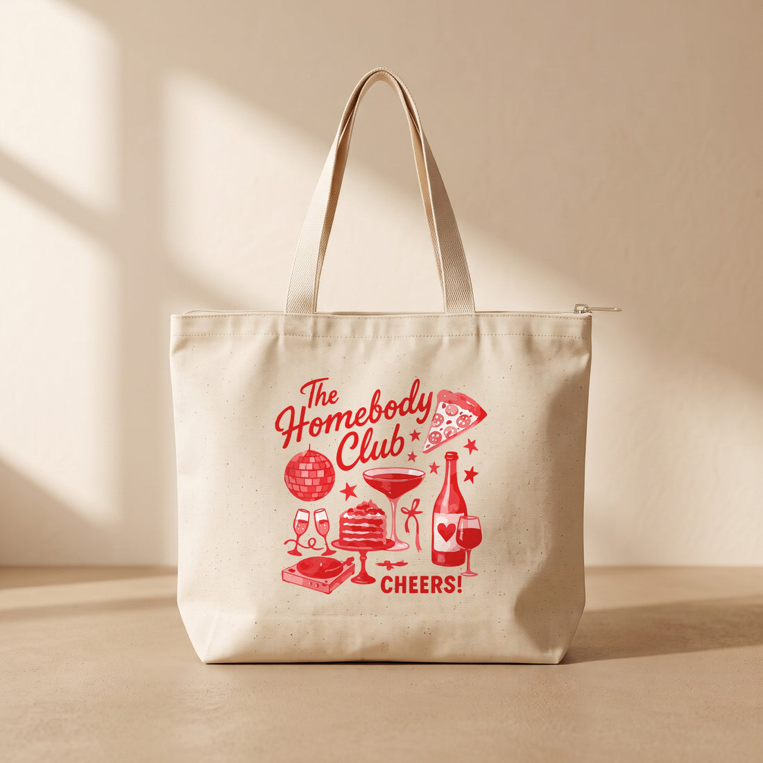 Cheers - Fermuarlı Tote Bag
