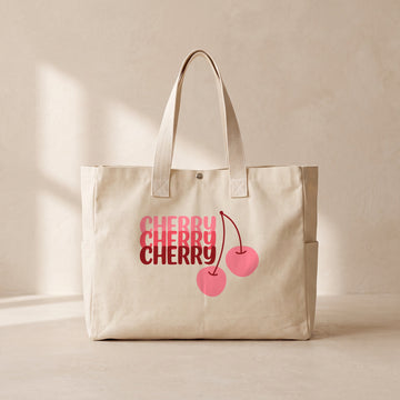 Cherry Cherry - Çıtçıtlı Tote Bag